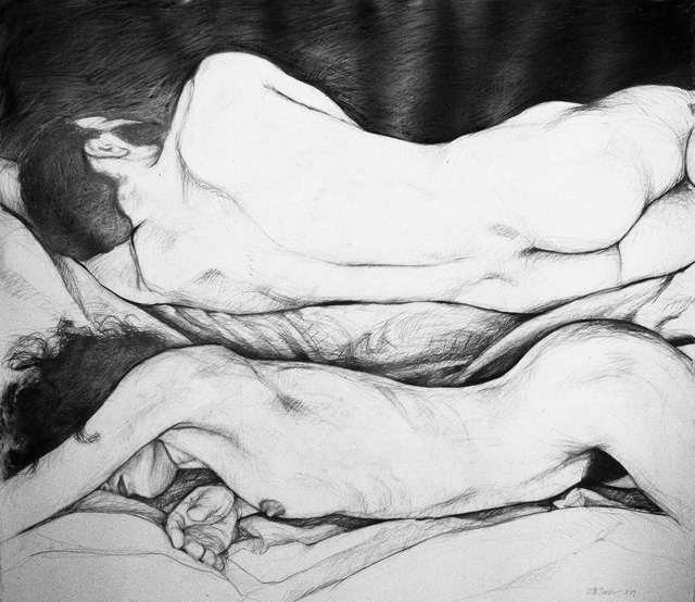 <em>Sleepers I</em>, 1989, Pencil/Paper, 42 x 48"
